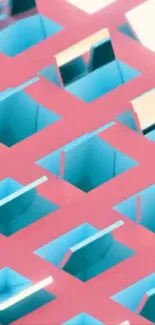 Colorful geometric 3D design wallpaper