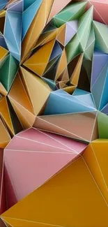 Colorful geometric abstract art wallpaper.