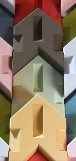 Colorful geometric shapes with vibrant design.