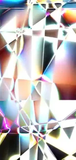 Colorful geometric light pattern wallpaper for mobile screen.