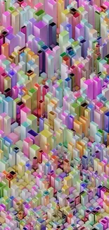 Colorful geometric abstract pattern wallpaper.