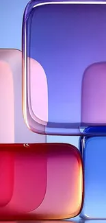 Colorful geometric shapes mobile wallpaper with vibrant colors.