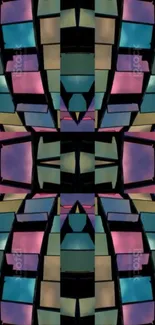 Colorful geometric pattern with abstract design.