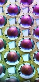 Colorful geometric spheres abstract wallpaper.