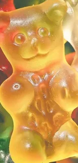 Close-up of colorful gummy bear candies.