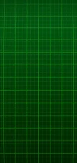 Vibrant heart on a green techno grid background for mobile screens.