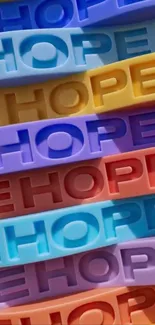 Colorful bands with 'HOPE' text design.