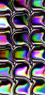 Colorful iridescent abstract pattern wallpaper for mobile phones.