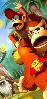 Animated characters in a vibrant jungle adventure scene.