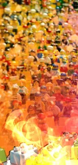 Colorful Lego wallpaper with vibrant bricks and playful figures.