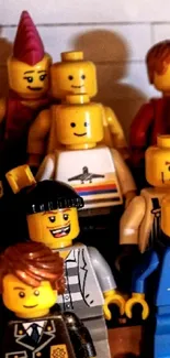 Assorted Lego figures on display showcasing colorful details.