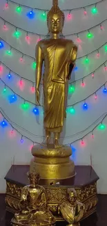 Colorful Light Statue Live Wallpaper