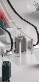 Vibrant luggage on a carousel at an airport terminal.