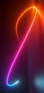 Vibrant neon light loop with colorful glow.