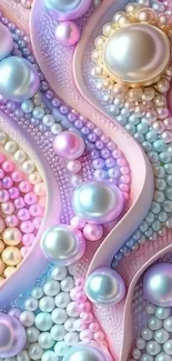 Colorful abstract pattern with pearls.