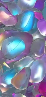 Vibrant abstract wallpaper with colorful petals