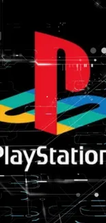 Vibrant PlayStation logo on black background.