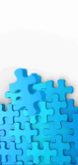 Dynamic blue puzzle piece mobile wallpaper.