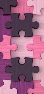 Pink and purple puzzle piece pattern wallpaper.