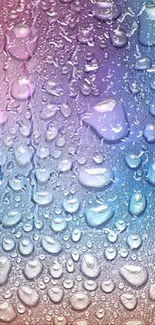 Colorful raindrop texture on gradient background.