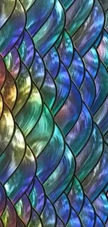 Abstract colorful scales pattern wallpaper