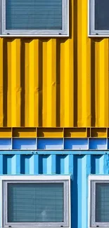 Colorful shipping container with windows wallpaper