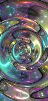 Abstract colorful spiral design wallpaper.