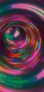 Colorful abstract spiral vortex wallpaper.