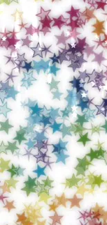 Colorful star pattern wallpaper with vibrant hues.