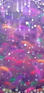 Colorful fish with stars mobile wallpaper.