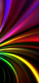 Colorful swirl design with dynamic hues on phone wallpaper.