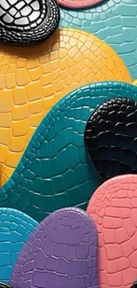 Colorful abstract textured wallpaper design.