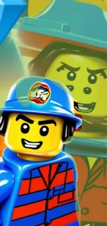 Colorful LEGO toy character wallpaper with vibrant bricks.