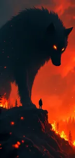 Colossal Shadowy Wolf Live Wallpaper