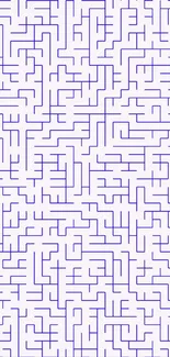 Complex maze wallpaper with blue lines on a white background for mobile devices.