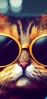 Cat wearing sunglasses with a cool vibe.