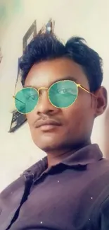 Stylish avatar with reflective sunglasses and cool expression.