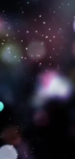 Cosmic dream wallpaper with colorful bokeh effect and abstract light patterns.