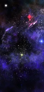 Dark galaxy wallpaper with stars in deep space