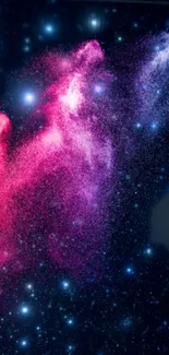 Vibrant cosmic galaxy wallpaper with colorful nebula and stars.