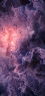 Cosmic purple cloud wallpaper with ethereal textures.