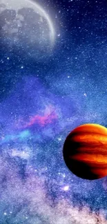 Stunning space wallpaper with planets and stars.