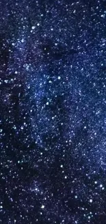 Dark blue cosmic wallpaper with stars