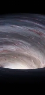 A swirling cosmic vortex wallpaper for mobile phones, featuring a dark blue galaxy.