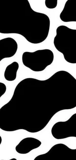 Black and white cow print wallpaper for mobile phones.