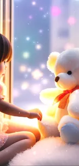 Playing with Teddy Live Wallpaper