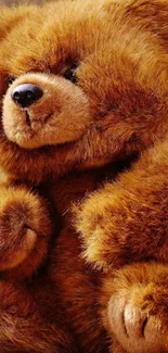 Warm and cozy teddy bear mobile wallpaper.