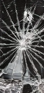 Cracked glass design mobile wallpaper.