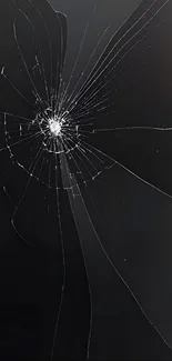 Cracked screen design with dark background for phone wallpaper.