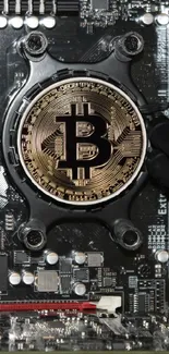 Bitcoin-themed motherboard for tech lovers.